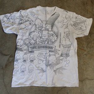 Simpsons Liquid Blue Sketch Drawing T Shirt